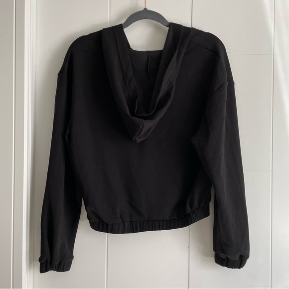 3/$45 Black Half Zip Hoodie Sweatshirt - Picture 4 of 6